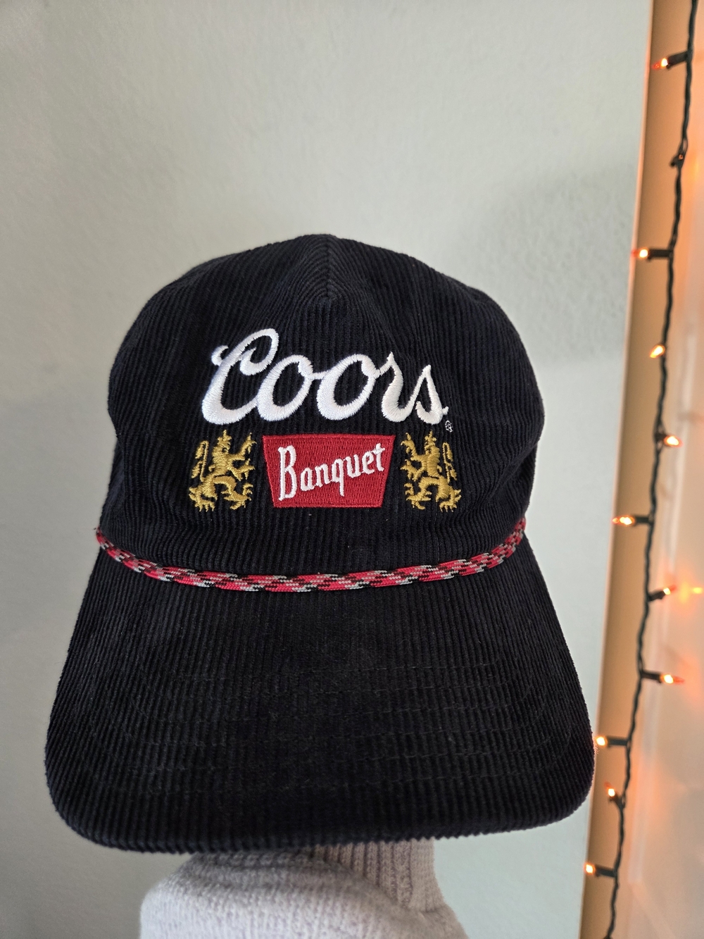 Corduroy COORS Cap with Red Rope